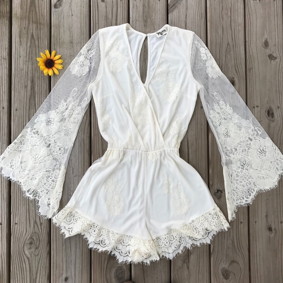 Show Me Your MuMu Pants - Show Me Your Mumu Loretta Lace Romper NWOT